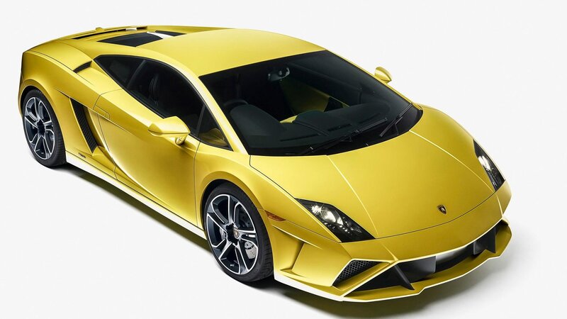 yellow lamborghini sports car