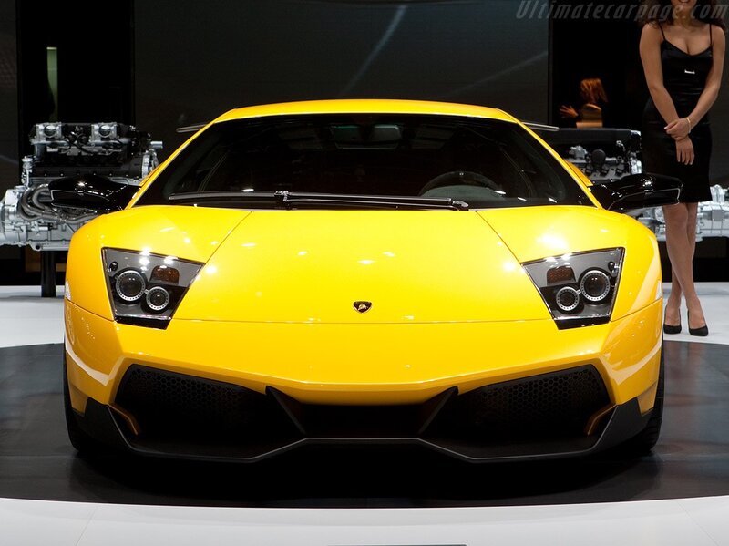 Yellow Lamborghini sports car