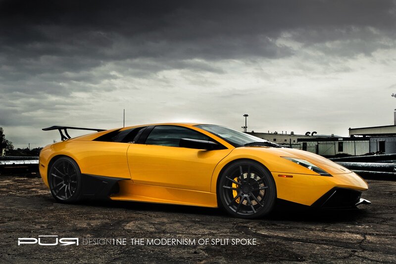 Yellow Lamborghini sports car