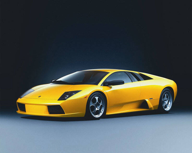 Yellow Lamborghini sports car
