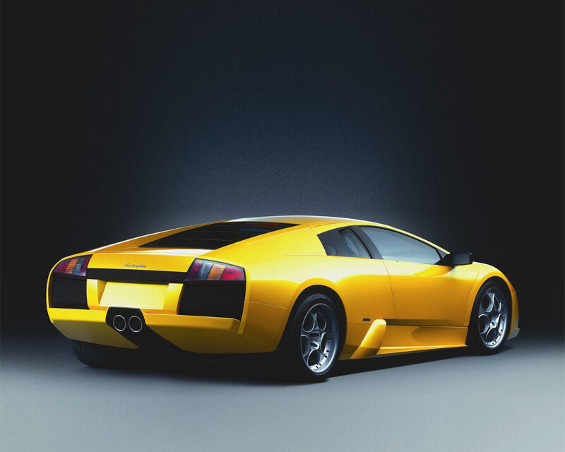 Yellow Lamborghini sports car