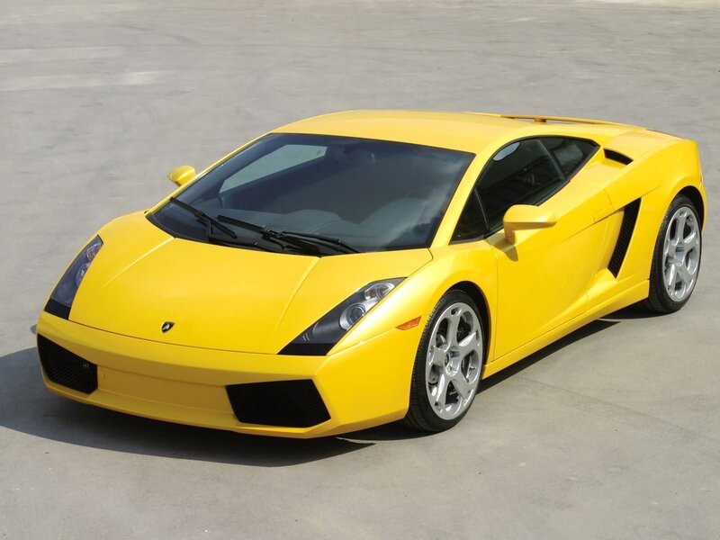 yellow lamborghini sports car