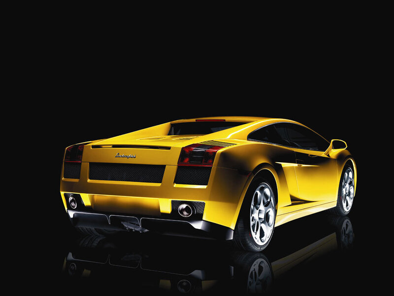 yellow Lamborghini sports car