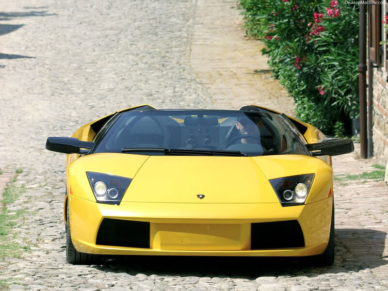 Yellow Lamborghini sports car