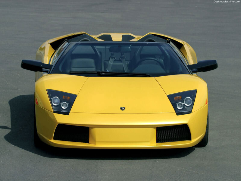Yellow Lamborghini sports car