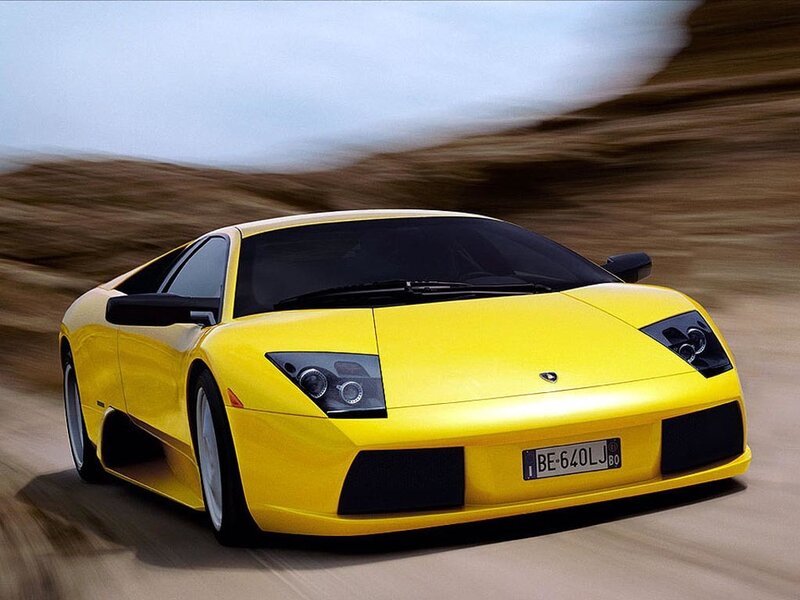 Yellow Lamborghini sports car