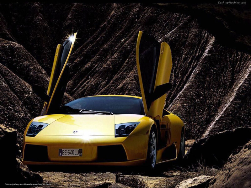 Yellow Lamborghini sports car
