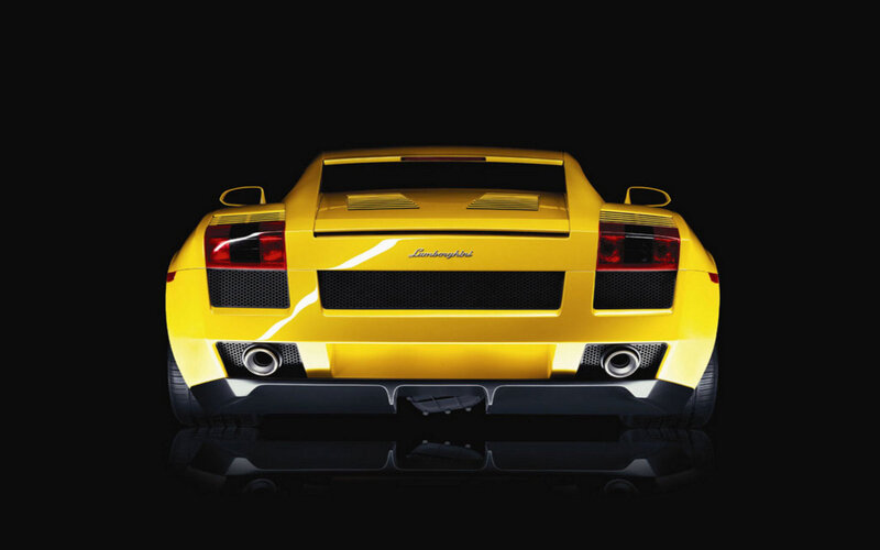 Yellow Lamborghini sports car