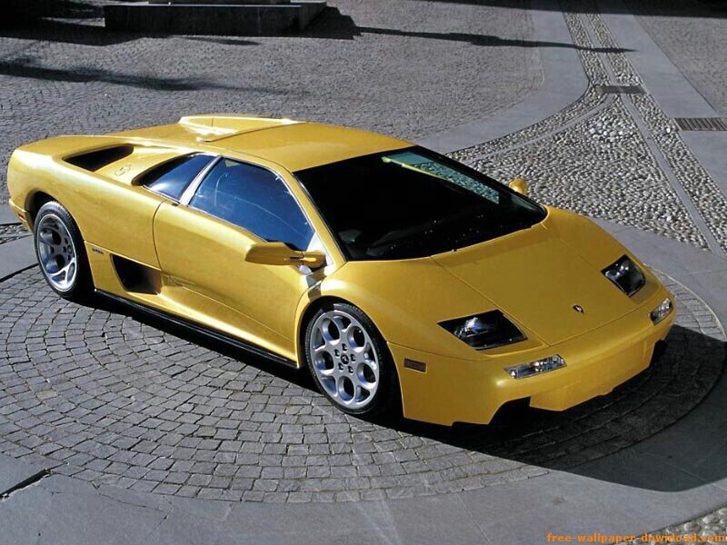 yellow lamborghini sports car