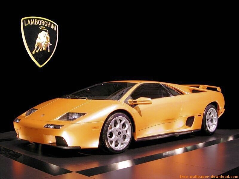 yellow lamborghini sports car