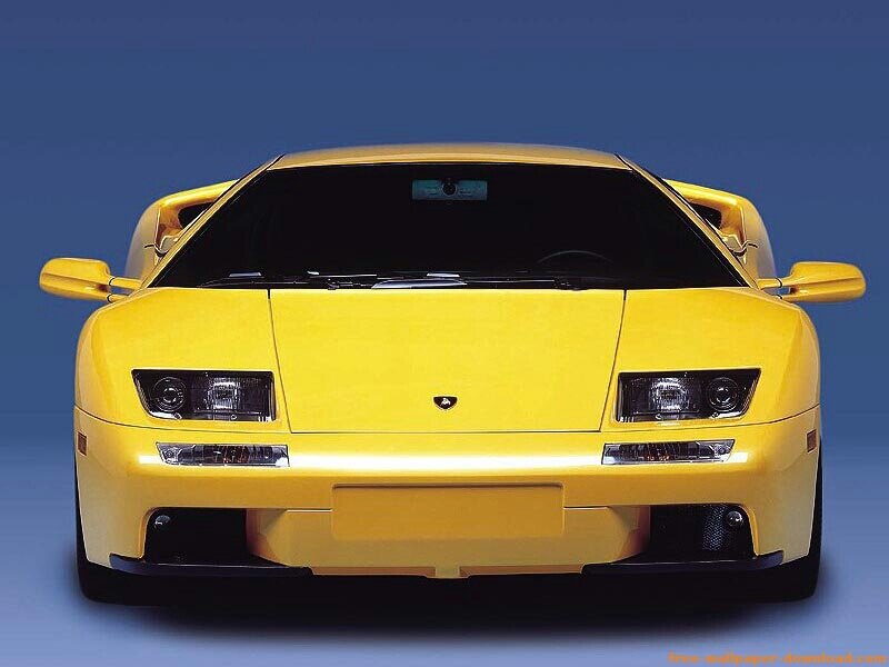 yellow lamborghini sports car