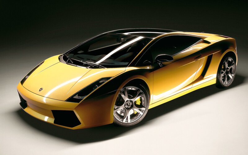 yellow Lamborghini sports car