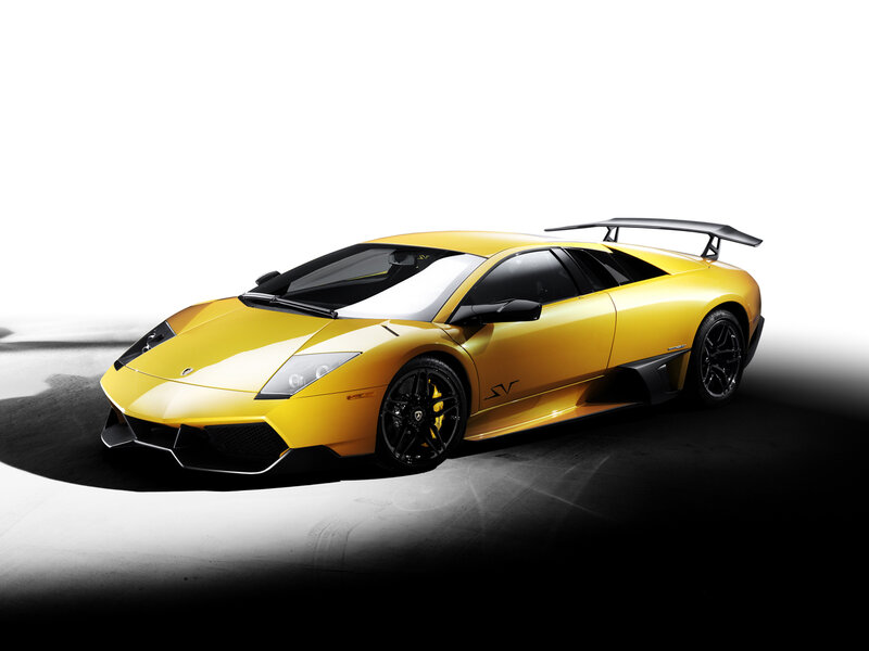 yellow lamborghini sports car