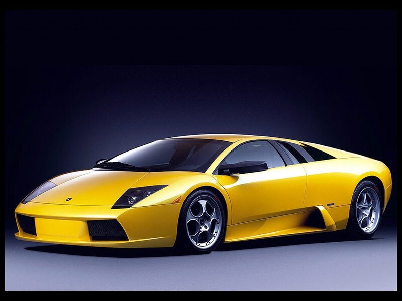 Yellow Lamborghini sports car