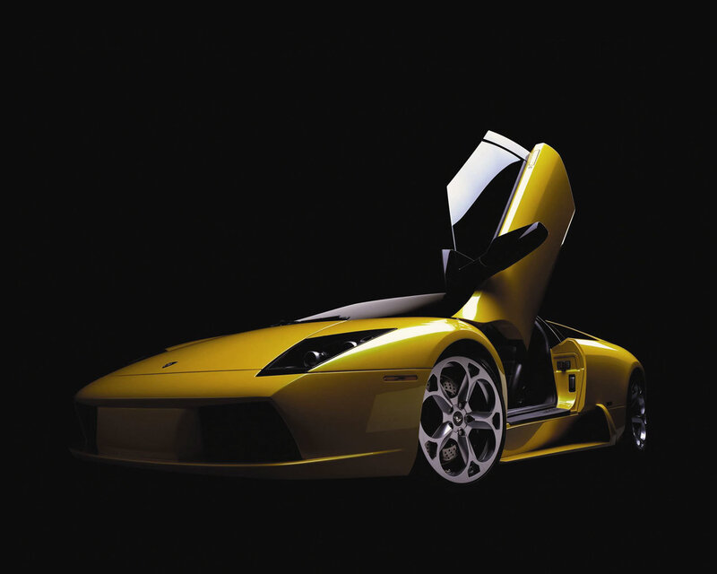 Yellow Lamborghini sports car