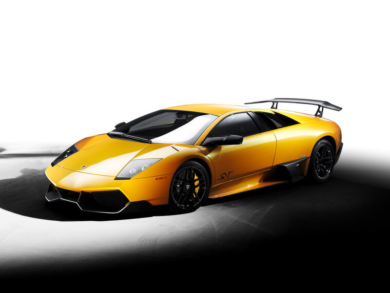 yellow lamborghini sports car