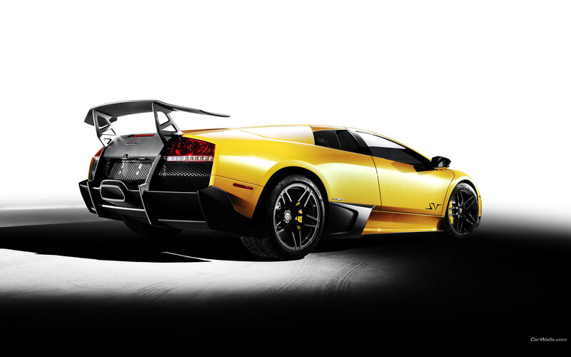yellow lamborghini sports car