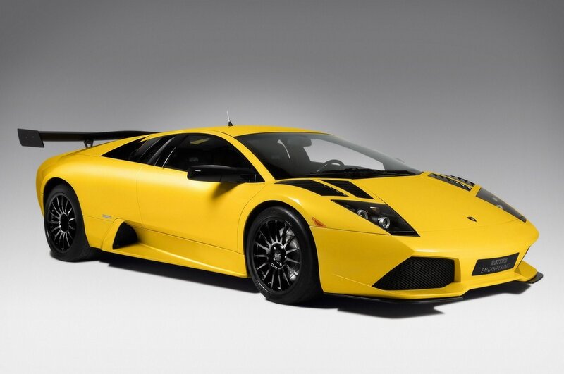 Yellow Lamborghini sports car
