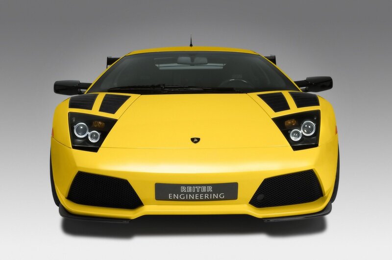 Yellow Lamborghini sports car