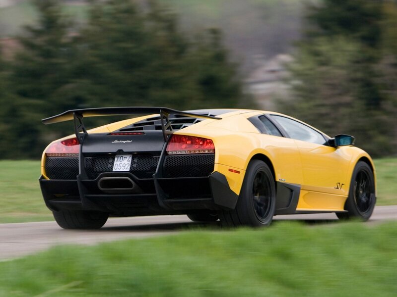 Yellow Lamborghini sports car