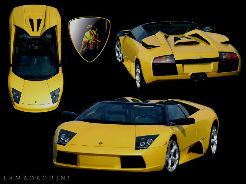 Yellow Lamborghini sports car