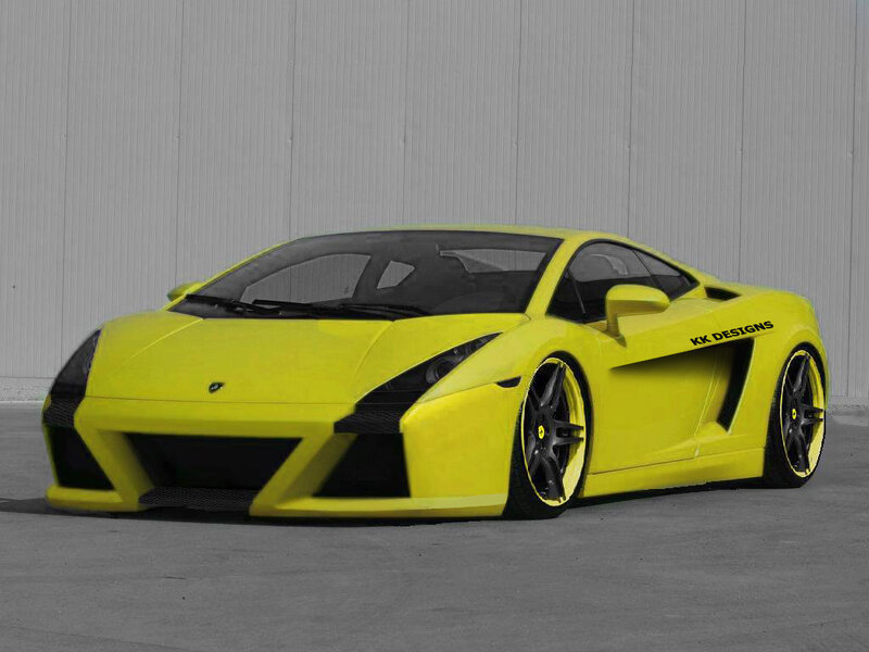 yellow Lamborghini sports car