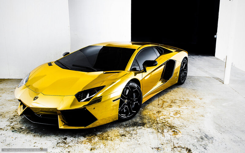 yellow Lamborghini sports car