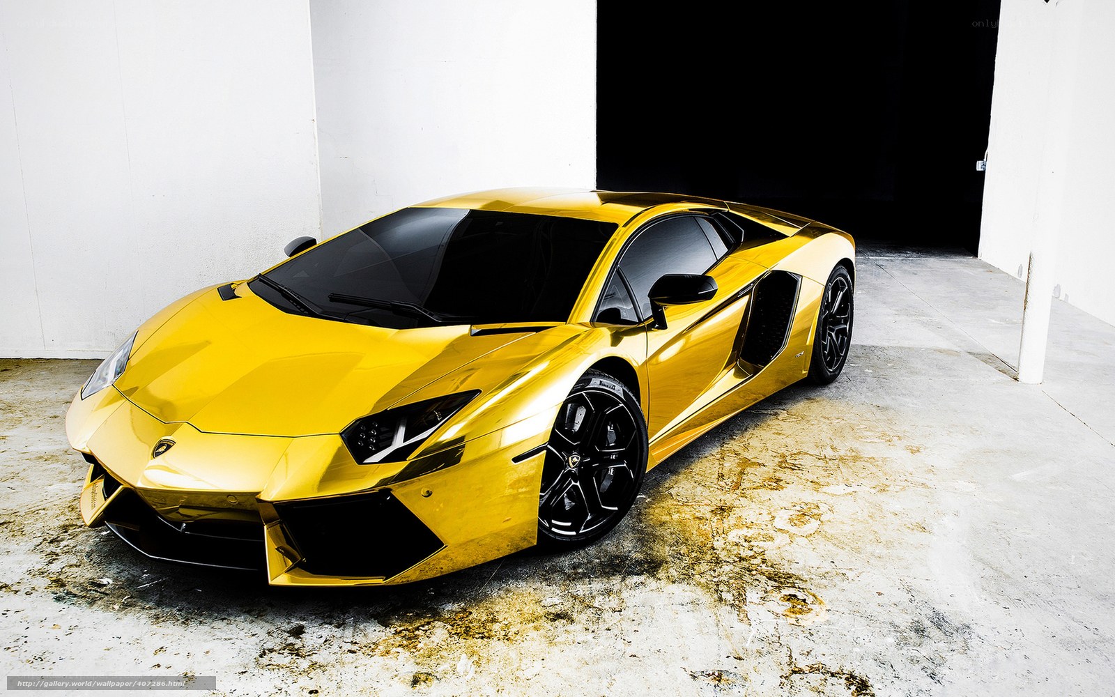 yellow Lamborghini sports car