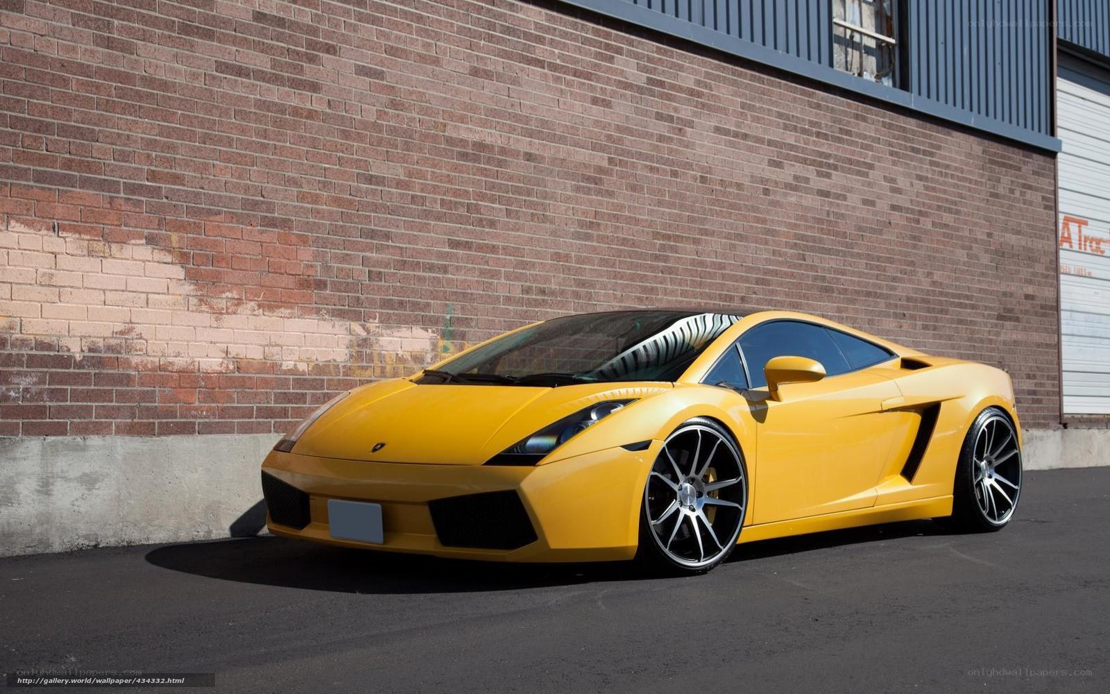 Yellow Lamborghini sports car