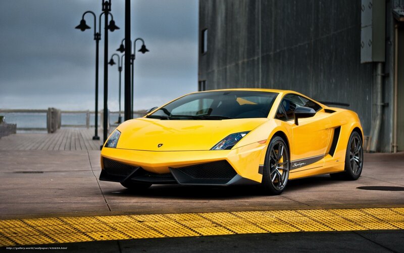 Yellow Lamborghini sports car