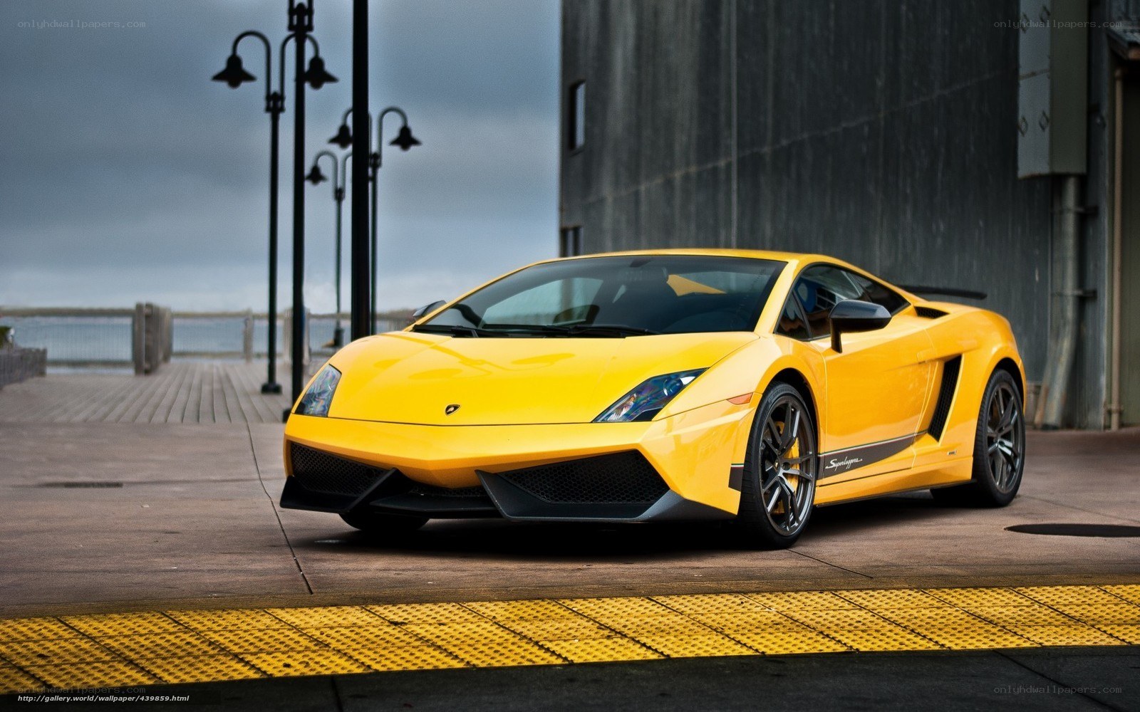 Yellow Lamborghini sports car