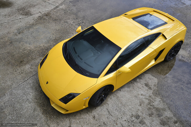 Yellow Lamborghini sports car