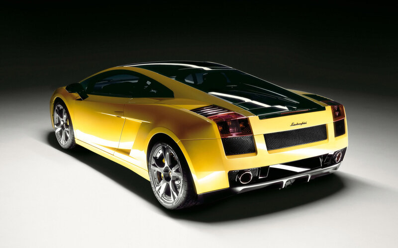 Yellow Lamborghini sports car