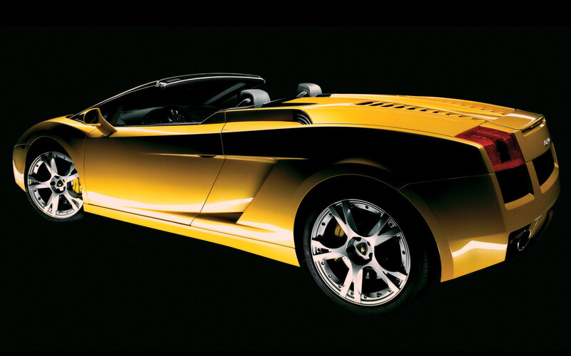 Yellow Lamborghini sports car