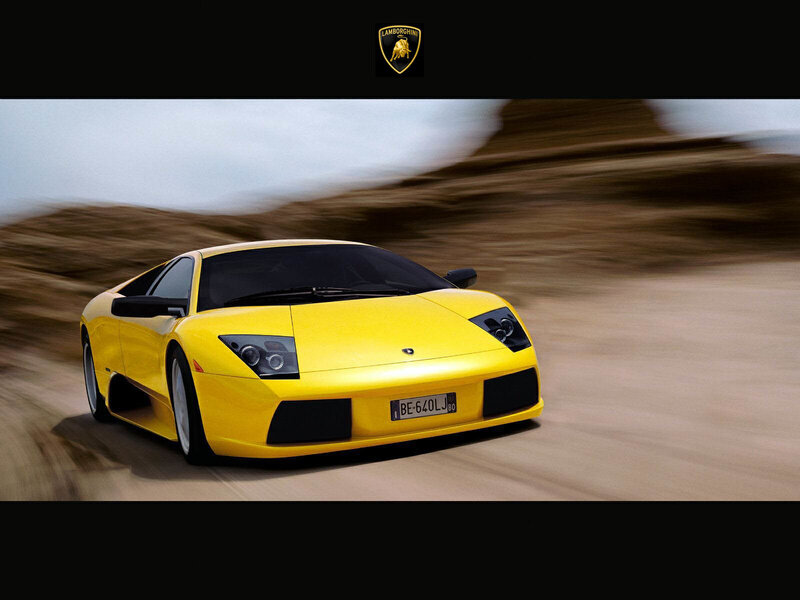 Yellow Lamborghini sports car