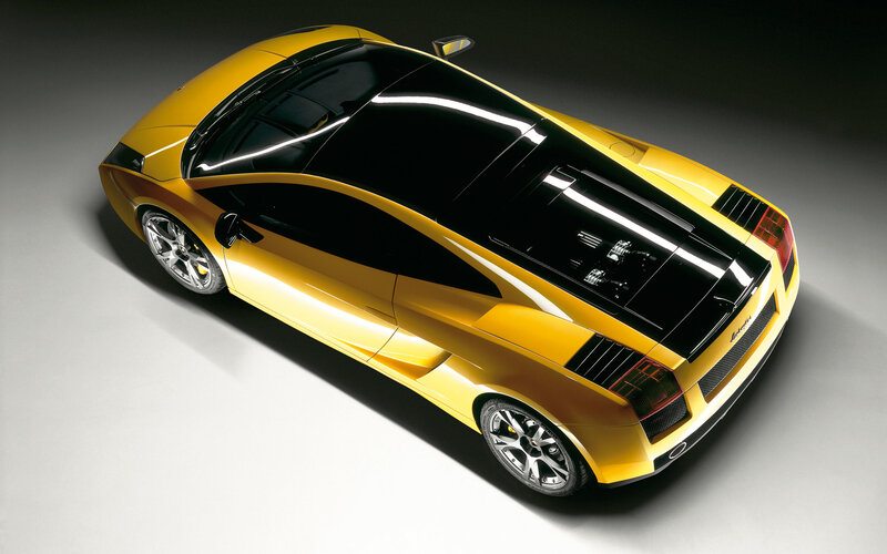 Yellow Lamborghini sports car