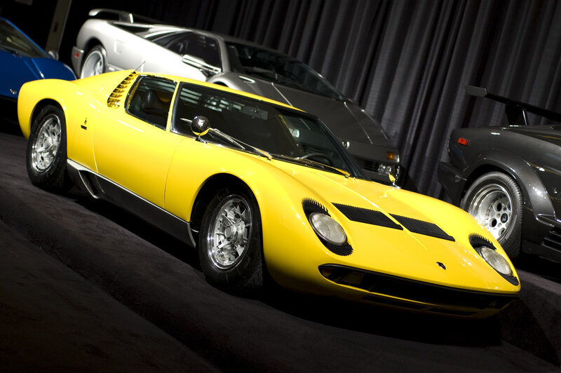 Yellow Lamborghini sports car