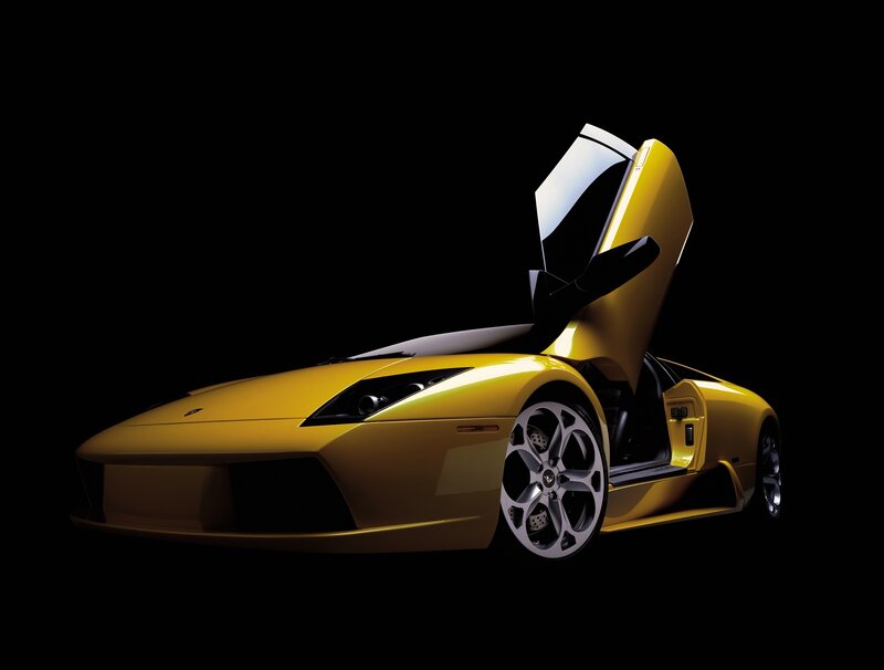 Yellow Lamborghini sports car
