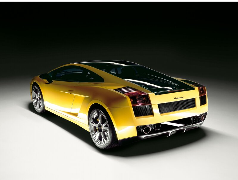 Yellow Lamborghini sports car