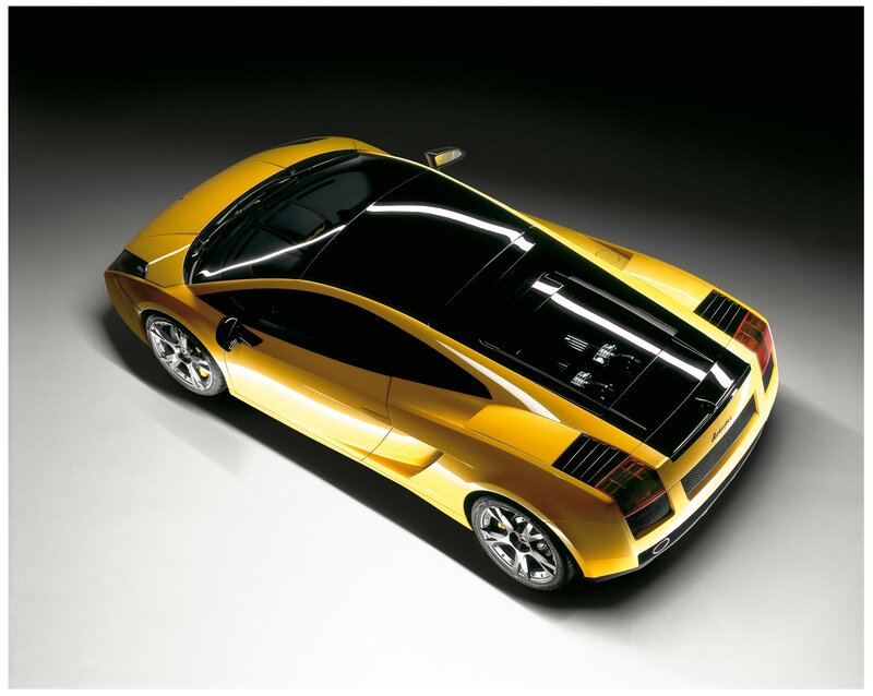Yellow Lamborghini sports car