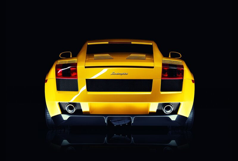 Yellow Lamborghini sports car