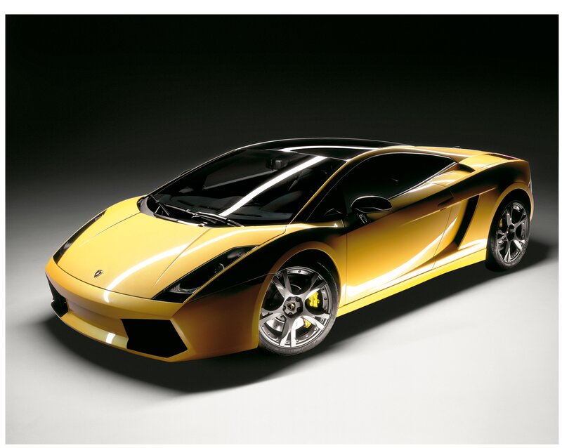 Yellow Lamborghini sports car