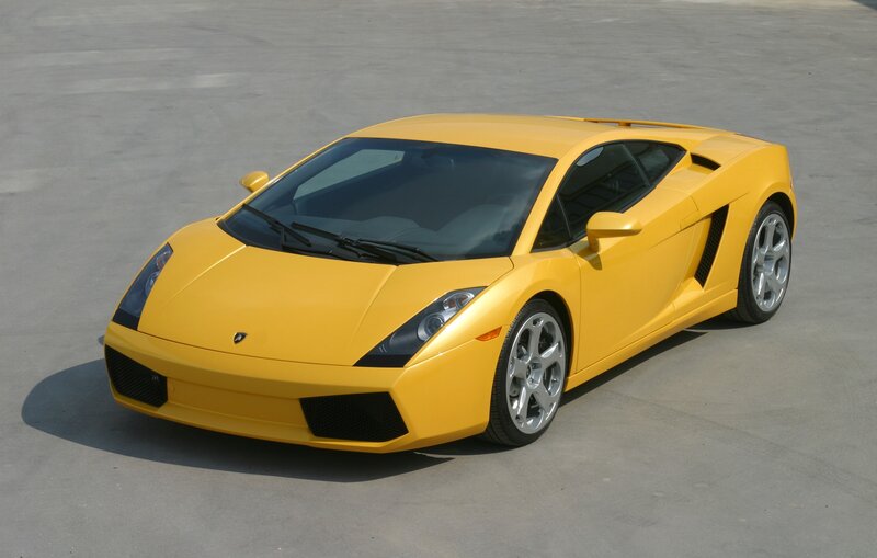 Yellow Lamborghini sports car