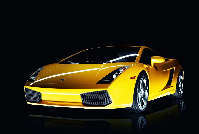 Yellow Lamborghini sports car