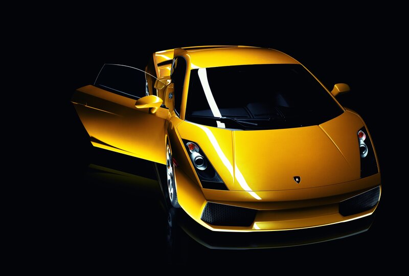 Yellow Lamborghini sports car