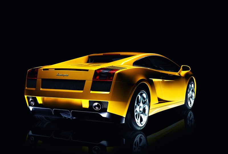 Yellow Lamborghini sports car