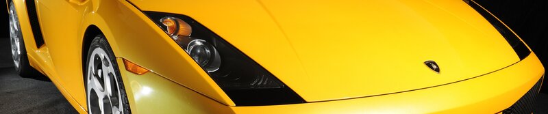 Yellow Lamborghini sports car