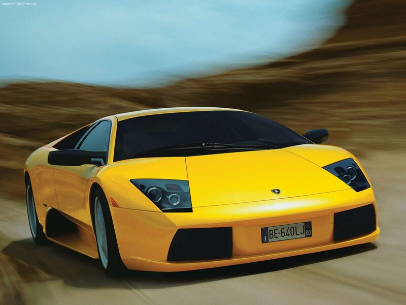 Yellow Lamborghini sports car