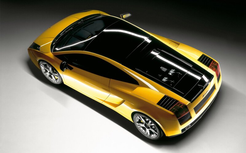 Yellow Lamborghini sports car