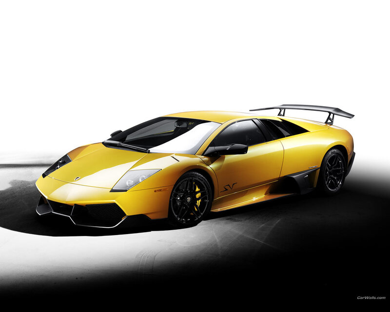 yellow lamborghini sports car